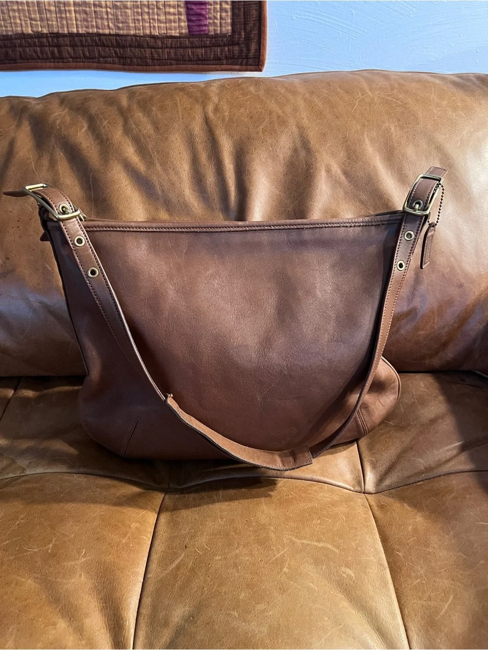 Coach 9213 Legacy East Medium Hobo in Saddle Made in the United States